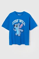 Stitch Stay Wild Graphic Boyfriend T-Shirt