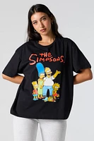 T-shirt de coupe garçonne à imprimé The Simpsons