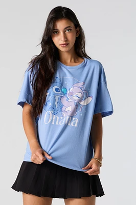 T-shirt de coupe garçonne à imprimé Ohana