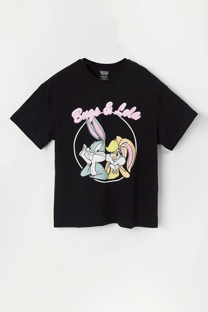 T-shirt à imprimé Bugs and Lola Bunny