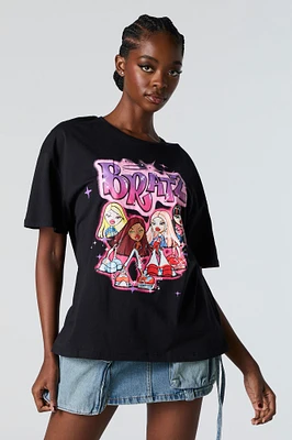 T-shirt de coupe garçonne à imprimé Bratz