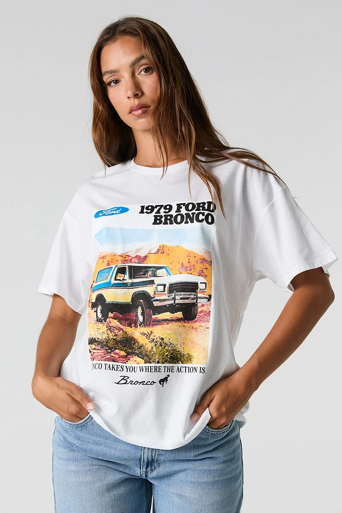 T-shirt de coupe garçonne à imprimé 1979 Ford Bronco