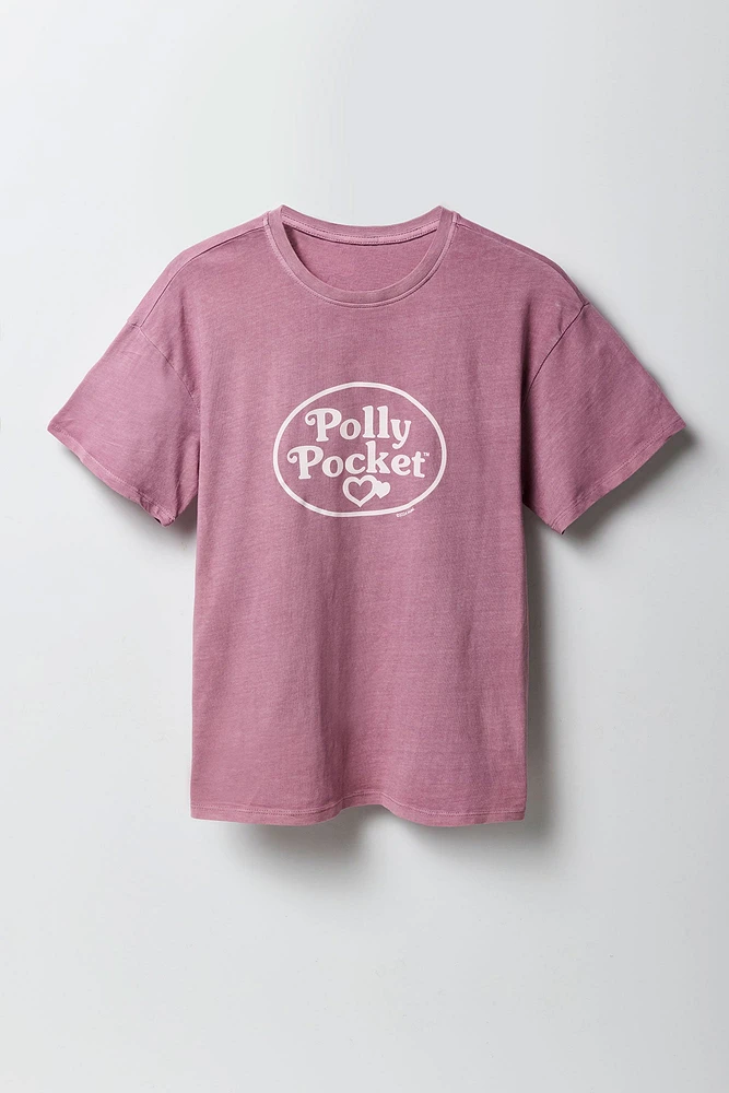 T-shirt coupe garçonne à imprimé Polly Pocket