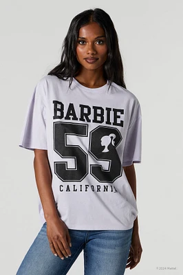 T-shirt de coupe garçonne à imprimé Barbie