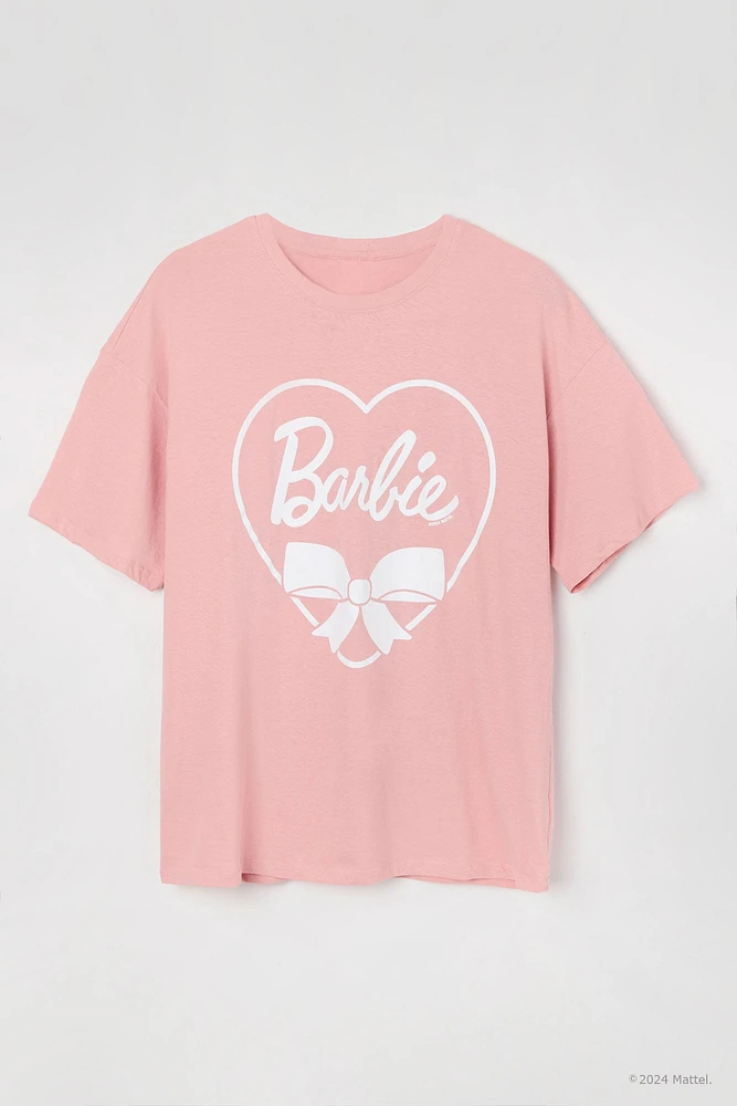 Barbie™ Heart Bow Graphic Boyfriend T-Shirt