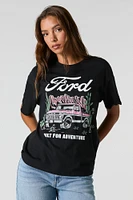 T-shirt de coupe garçonne à imprimé Ford Built for Adventure