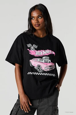 Hot Wheels™ Graphic Pink Boyfriend T-Shirt