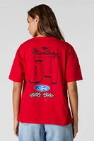 T-shirt de coupe garçonne à imprimé Ford Mustang