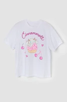 T-shirt de coupe garçonne à imprimé Cinnamoroll