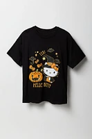 T-shirt de coupe garçonne à imprimé Hello Kitty Halloween