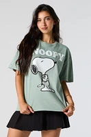 T-shirt de coupe garçonne à imprimé Snobby Snoopy