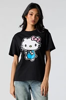 Hello Kitty Black Graphic Boyfriend T-Shirt