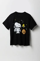 T-shirt de coupe garçonne à imprimé Snoopy Halloween