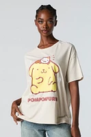 T-shirt de coupe garçonne à imprimé Pompompurin