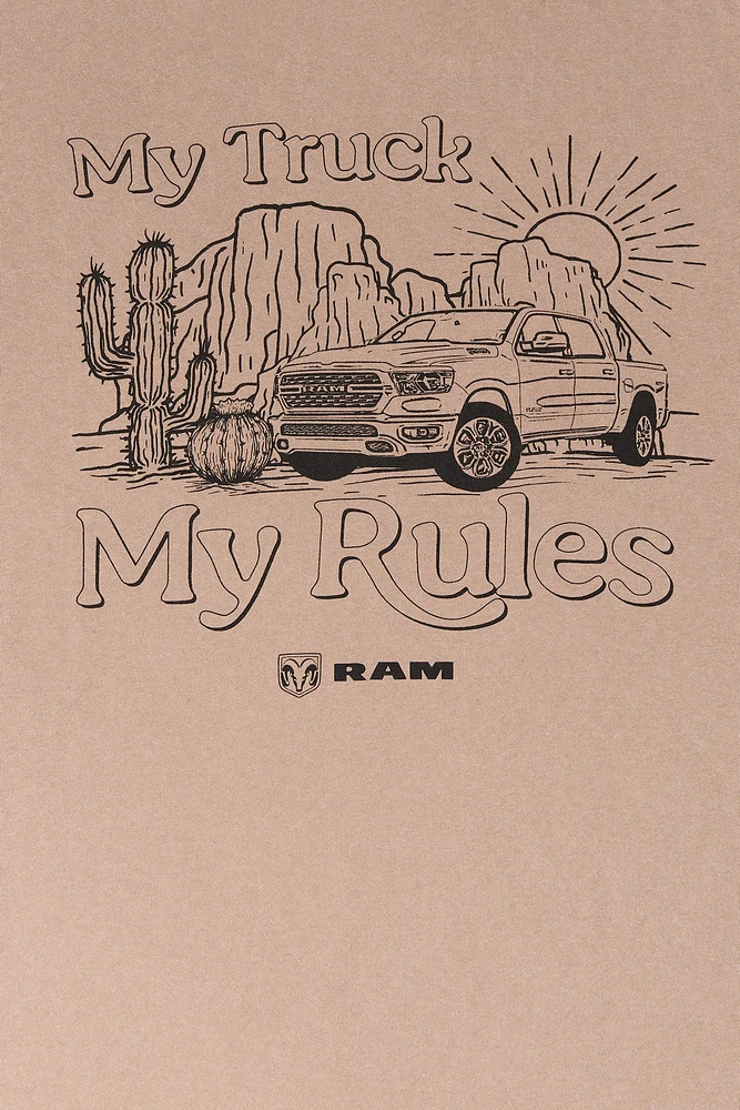 My Truck Rules Graphic Boyfriend T-Shirt