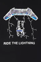 T-shirt de coupe garçonne à imprimé Metallica Ride the Lightning