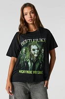 T-shirt de coupe garçonne à imprimé Beetlejuice