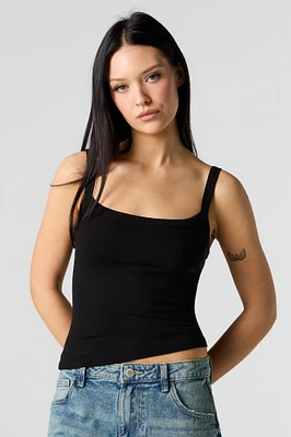 Ribbed Square Neck Tank