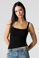 Ribbed Square Neck Tank