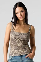 Ribbed Square Neck Tank