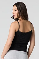 Classic Ribbed Lace Trim Cami