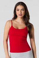 Classic Ribbed Lace Trim Cami