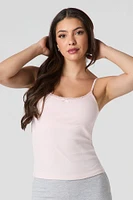 Classic Ribbed Lace Trim Cami