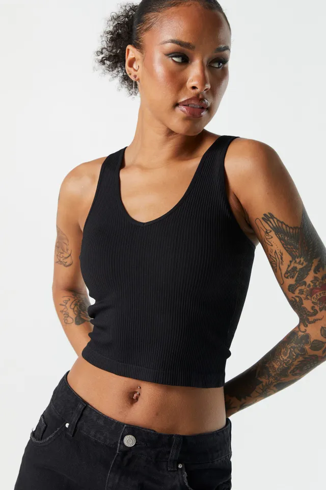 Stitches Seamless Ribbed Padded Tank