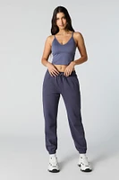 Seamless V-Neck Cami with Built-In Bra Cups