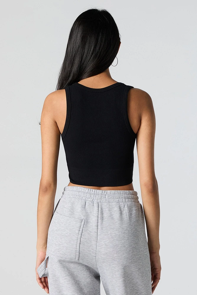 Seamless Ultra Scoop Neck Cropped Tank