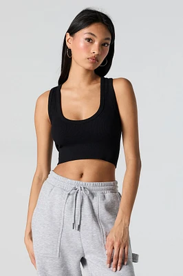 Seamless Ultra Scoop Neck Cropped Tank