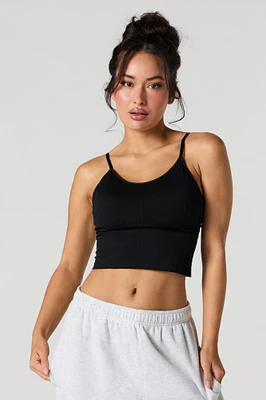 Seamless Scoop Neck Tank with Built Bra Cups