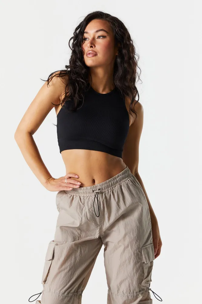 Stitches Seamless Ribbed Cropped Tank