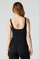 Square Neck Tank with Built-In Bra Cups