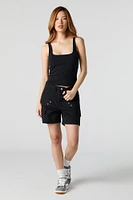 Square Neck Tank with Built-In Bra Cups