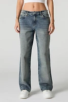 Vintage Dark Wash Slouchy Straight Leg Jean