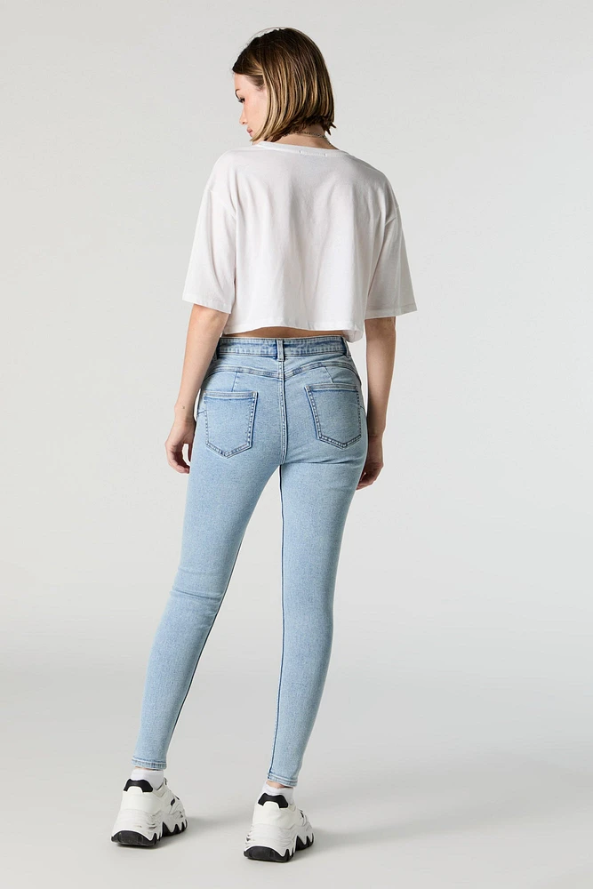 Rio Light Wash Mid Rise Skinny Jean