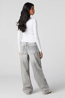 Wash Low Rise Wide Leg Jean