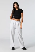 Ribbed Crew Neck Cropped Baby T-Shirt