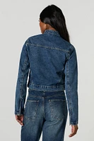 Blouson de style moto en denim