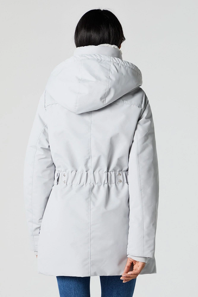 Parka Ã  capuchon doublÃ©e de similifourrure