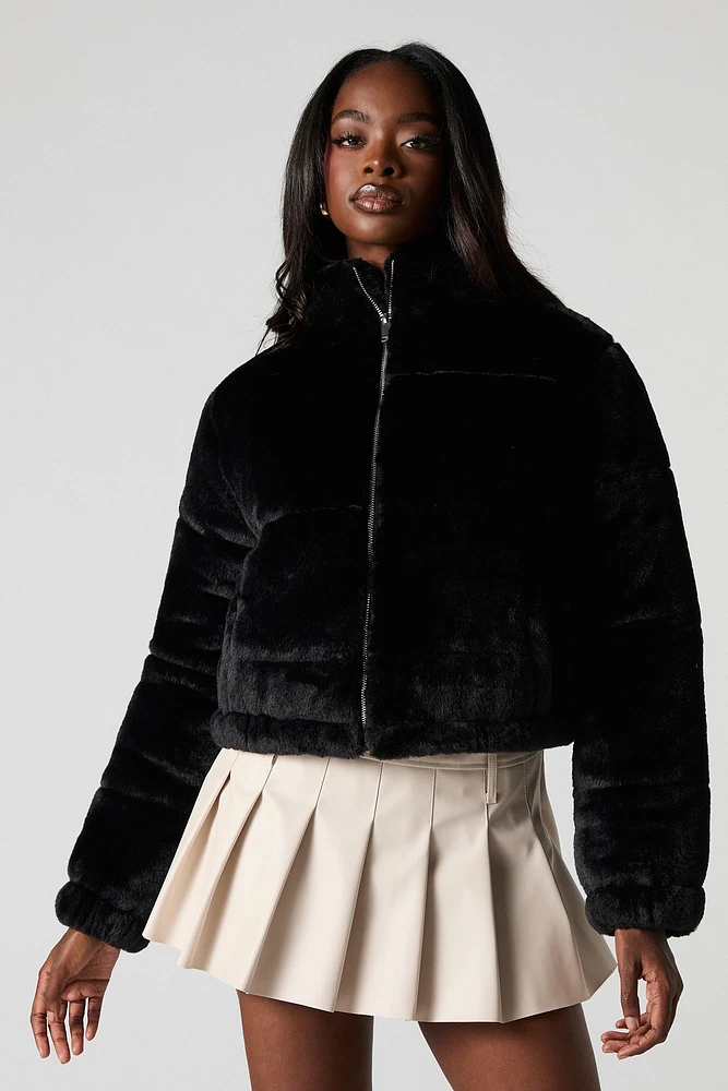 Faux Fur Puffer Jacket