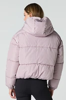 Drawstring Hood Puffer Jacket