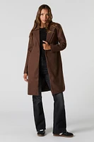 Manteau Ã  bouton unique avec col