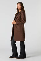 Manteau Ã  bouton unique avec col