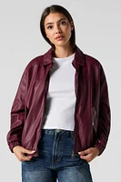 Blouson aviateur en similicuir