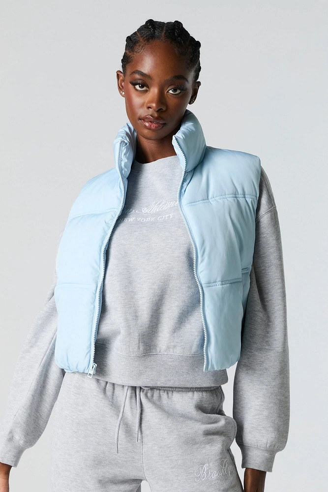 Cropped Puffer Vest