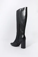 Knee High Square Toe Boots