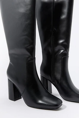 Knee High Square Toe Boots