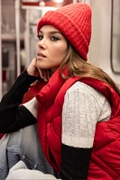 Ribbed Fuzzy Knit Beanie